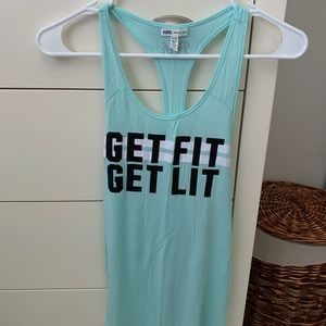 Pink “Get Fit Get Lit” Workout tank - Brand new